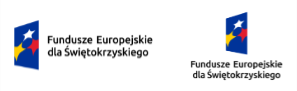 Logo Funduszy Europejskich z napisem Fundusze Europejskie dla Świętokrzyskiego w wersji poziomej i pionowej