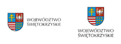 Herb województwa świętokrzyskiego w wersji poziomej i pionowej